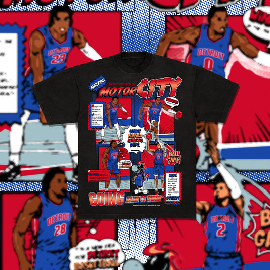 DETROIT BASKETBALL COMIC TEE